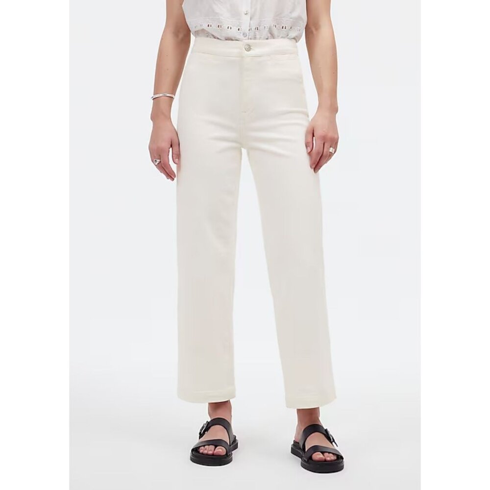 Madewell Cream Wide Leg Jeans